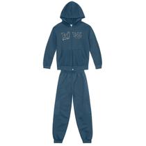Conjunto infantil menino em moletom com bordado Brandili