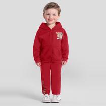 Conjunto infantil menino em moletom de jacaré Brandili