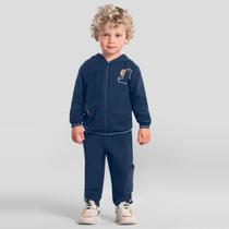 Conjunto infantil menino em moletom de ursinho Brandili Conjunto infantil menino em moletom de ursinho Brandili