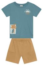 Conjunto infantil menino estampa tropical Brandili