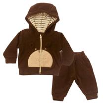Conjunto Infantil Menino Estampa Ursinho com Calça Marrom