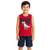 Conjunto Infantil Menino Estampado Dinossauro Meia Malha - Malwee Kids