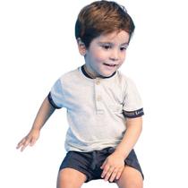 Conjunto Infantil Menino Festa Esporte Fino Luc.Boo Camisa e Short 69678