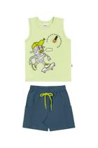 Conjunto Infantil Menino Fun Estampado Robô com Ponteiro Elian - 221355 Conjunto Infantil Menino Fun Estampado Robô com Ponteiro Elian - 221355