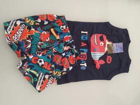 Conjunto infantil menino fundo do mar