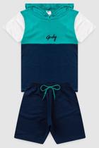 Conjunto Infantil Menino Gody Tricolor Com Capuz