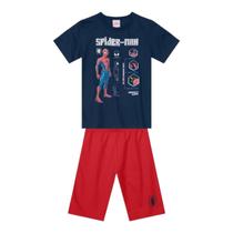 Conjunto Infantil Menino Homem Aranha Azul Marinho -Brandili Conjunto Infantil Menino Homem Aranha Azul Marinho -Brandili