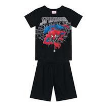 Conjunto Infantil Menino Homem Aranha Preto -Brandili Conjunto Infantil Menino Homem Aranha Preto -Brandili
