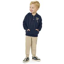 Conjunto Infantil Menino Inverno Casaco Com Capuz e Calça Moletinho - Angerô Conjunto Infantil Menino Inverno Casaco Com Capuz e Calça Moletinho - Angerô