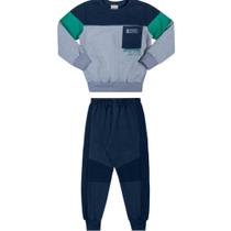 Conjunto Infantil Menino Inverno Moletom Casaco E Calça - Angerô