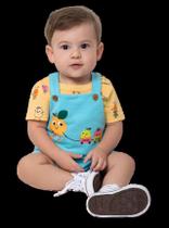 Conjunto infantil menino jardineira em moletinho malwee kids m Conjunto infantil menino jardineira em moletinho malwee kids m