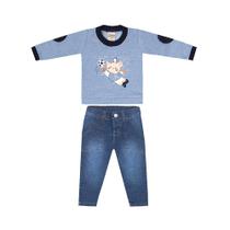 Conjunto Infantil Menino Jeans Soccer 10