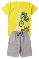 Conjunto Infantil Menino Juvenil Camiseta Jump Bermuda Moletinho Confortável Verão