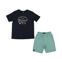 Conjunto Infantil Menino King&Joe Dino Preto - CJ090 Conjunto Infantil Menino King&Joe Dino Preto - CJ090