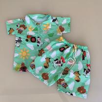 Conjunto Infantil Menino Mauricinho Fazendinha Conjunto Infantil Menino Mauricinho Fazendinha