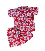 Conjunto Infantil Menino Mauricinho Praiano Azul Vermelho Verde Conjunto Infantil Menino Mauricinho Praiano Azul Vermelho Verde