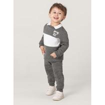 Conjunto Infantil Menino Moletom Cinza Mescla Brandili