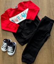 Conjunto Infantil Menino Moletom Flanelado quebra cabeça 23028