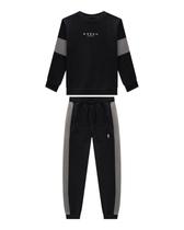 Conjunto Infantil Menino Moletom Preto Onda Marinha Conjunto Infantil Menino Moletom Preto Onda Marinha