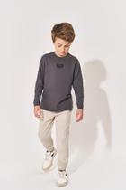 Conjunto Infantil Menino Move Forward Chumbo Divertto Conjunto Infantil Menino Move Forward Chumbo Divertto
