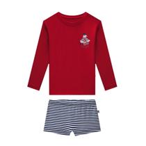Conjunto Infantil Menino Onda Marinha Praia Proteção UV 50+
