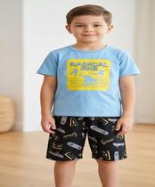 Conjunto Infantil Menino Original Pipa Camiseta Radical SK8 Shorts Skate Promoção COR:AZULTAMANHO:06 Conjunto Infantil Menino Original Pipa Camiseta Radical SK8 Shorts Skate Promoção COR:AZULTAMANHO:06