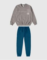 CONJUNTO INFANTIL MENINO PERSONAL STRENGTHS EM MOLETOM MALWEE KIDS CINZA-Tamanho 18
