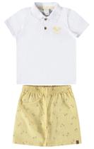 Conjunto infantil menino polo em algodão e bermudinha malwee kids branca 4 Conjunto infantil menino polo em algodão e bermudinha malwee kids branca 4