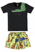 Conjunto Infantil Menino Preto - Jacaré