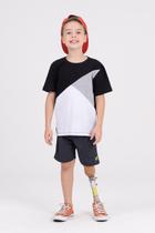 Conjunto Infantil Menino Recortes Preto