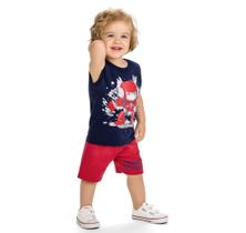 Conjunto Infantil Menino Regata Bermuda Moletinho Robot Power Kyly Conjunto Infantil Menino Regata Bermuda Moletinho Robot Power Kyly