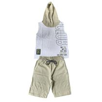 Conjunto Infantil Menino Regata C/ Capuz E Bermuda Club Super Estiloso