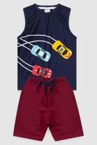Conjunto Infantil Menino Regata Carros Gody