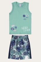 Conjunto Infantil Menino Regata e Bermuda em Moletinho Leve Pacific Surf Club - Malwee Kids