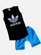 Conjunto Infantil Menino Regata e Bermuda Saruel Moletinho - tamanho M (4 a 5 anos) Conjunto Infantil Menino Regata e Bermuda Saruel Moletinho - tamanho M (4 a 5 anos)