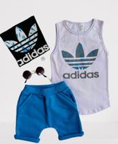 Conjunto Infantil Menino Regata e Bermuda Saruel Moletinho - tamanho PP (10 meses a 1 ano) Conjunto Infantil Menino Regata e Bermuda Saruel Moletinho - tamanho PP (10 meses a 1 ano)