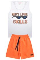 Conjunto Infantil Menino Regata Next Level Branco