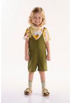 Conjunto Infantil Menino Safari com Camiseta e Jardineira Três e Já Conjunto Infantil Menino Safari com Camiseta e Jardineira Três e Já