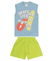 Conjunto Infantil Menino Scheila Malhas Verde