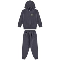 Conjunto infantil menino soft bebê jaqueta capuz calça quent Conjunto infantil menino soft bebê jaqueta capuz calça quent
