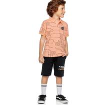 Conjunto Infantil Menino Verão Camisa Pólo e Bermuda 2 peças Tam 4 a 12 - Angerô
