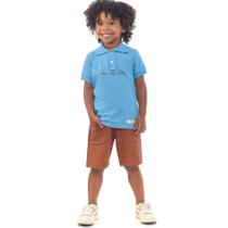Conjunto Infantil Menino Verão Camisa Pólo E Bermuda - Angerô