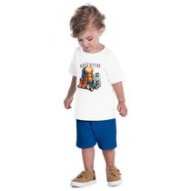Conjunto Infantil Menino Verão Camiseta Bermuda Confortável Sofisticado Moderno Kyly 1000382