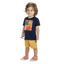 Conjunto Infantil Menino Verão Camiseta e Bermuda Kyly 1000585 Conjunto Infantil Menino Verão Camiseta e Bermuda Kyly 1000585