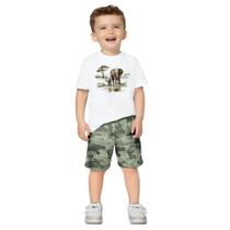 Conjunto Infantil Menino Verão Camiseta e Bermuda Milon 2000582