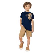 Conjunto Infantil Menino Verão Camiseta e Bermuda Milon 2000606