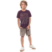 Conjunto Infantil Menino Verão Camiseta E Bermuda Moletinho Maui 2 peças Tam 4 a 12 - Angerô