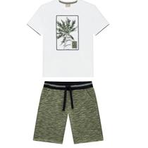 Conjunto Infantil Menino Verão Camiseta e Bermuda Moletom 2 peças - Milon