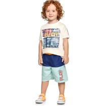 Conjunto Infantil Menino Verão Camiseta E Bermuda Tactel Bike 2 peças - Angerô