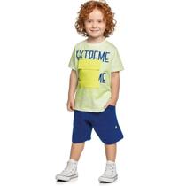 Conjunto Infantil Menino Verão Camiseta Malha Estonada E Bermuda 2 peças - Angerô Conjunto Infantil Menino Verão Camiseta Malha Estonada E Bermuda 2 peças - Angerô